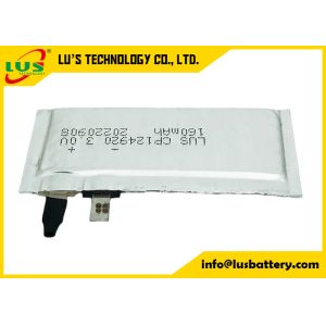 CP124920 LiMnO2 Lithium Battery Flexible 3V 160 Mah Super Thin Cell For Safety