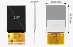 Polcd RoHS 2.8 Inch HD TFT Display 8080 MCU 16 Bit Tft Lcd Display