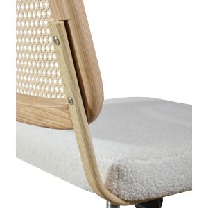 80 Cm Executive Rattan Office Chairs 0.092CBM 4D Adjust Pure White