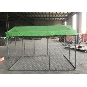 Cheap 10'L*5'W*6'H (3m*1.5m*1.8m) Black powder Coated OD32mm Mesh 50mmx100mm Dog Kennel /Fencing for sale