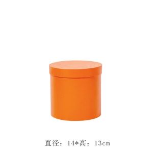 Customized Cardboard Flower Cylinder Box With Gold Hot Stamp