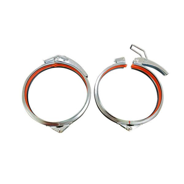 Quality Quick Release Round Carbon Steel Duct Clamps For Welding Connection wholesale