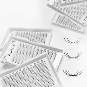 Black Color Premade Volume Fans Ultra Soft Feeling 8 - 18mm Length