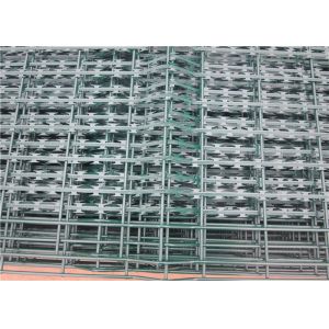 Galvanised Welded Razor Wire Mesh Barbed Diamond Mesh Fencing