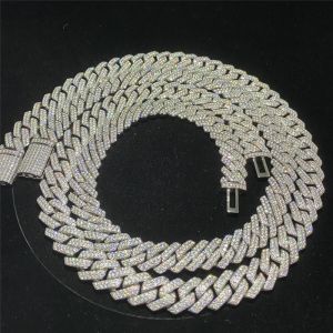Round Brilliant Cut Moissanite Cuban Chain