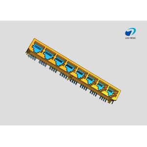 RJ45 8-port jack Cat.5 THT angled
