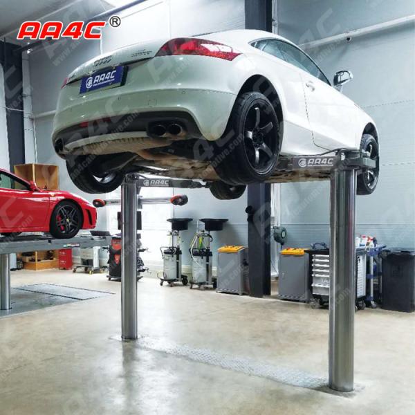 AA4C inground 2 post lift inground two post car lift pit installed 2 post auto hoist
