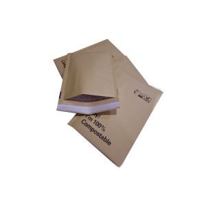 Kraft Bubble PBAT Biodegradable and Compostable Bags With Self Sealing