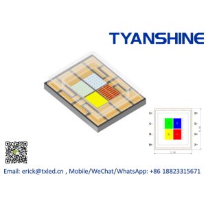 China Blue 456 - 468nm 3535 SMD LED Diode 1Watt with Ceramic PCB Base on sale