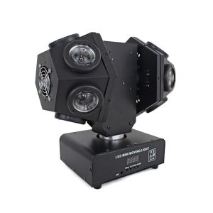 12pcs With Red+Green Laser Double Twins Arm Beam Moving Head Light