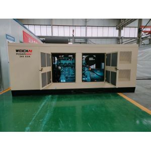 Continuous Power 350kva 280KW Weichai Natural Gas Generator for Silent Operation