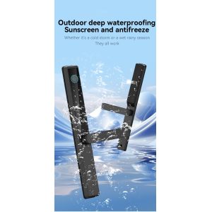 Qleung S960 Smart Door Lock With Card Key Code App Fingerprint Recognition For