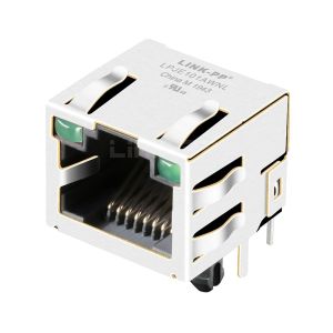 LPJE101AWNL Tab Up Green/Green LED 1X1 Port RJ45 Connector without Integrated