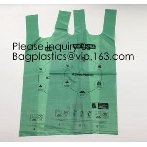 Biodegradable Reusable Plastic T-Shirt Bag Eco Friendly Compostable Grocery