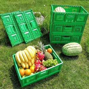Collapsible Crate for Stackable Vegetable Crates Heavy Duty Folding Moving Box