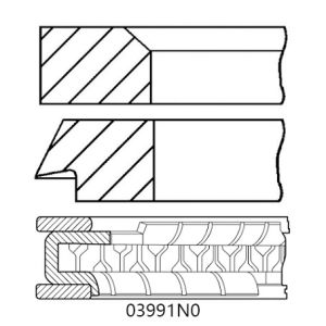 86mm Engine Piston Ring For Citroen C2 C3 TU1 JP 1124cc 04018N0