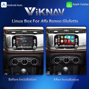 ViKNAV Linux Interface Box for Alfa Romeo Giulietta with Wireless CarPlay
