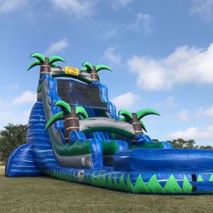 18ft Tropical Fiesta Breeze Water Slides Commercial Grade Inflatable Water