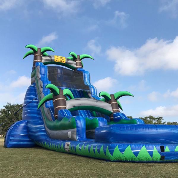 Quality 18ft Tropical Fiesta Breeze Water Slides Commercial Grade Inflatable Water wholesale