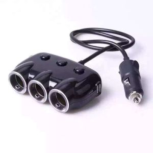 5V 3A car charger with 3 in 1 cigarette lighter with usb connecter