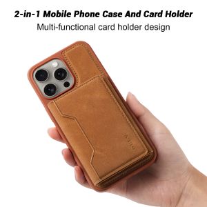 Magnetic Magsafe PU Leather Phone Case With For IPhone 16 15 Pro Max