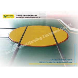Rail Material Handling Turntable Cable Powered For Mud Slag Car Transportation