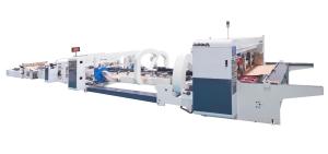 Cheap 15KW Automatic Folder Gluer Stitcher Machine Two In One Cardboard Stitching Machine for sale