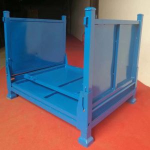 Durable Galvanized Steel Wire Mesh Container Stackable Box Metal Storage