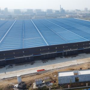 Q355B Prefabricated Steel Structure Warehouse with Aluminized Zinc Cladding