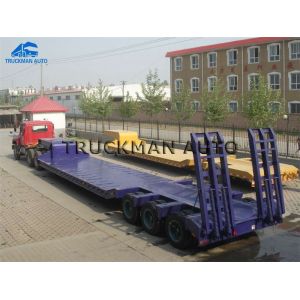 3 Line 6 Axle 120 Tons Low Bed Semi Trailer With Mechanical Spring Type Ladder