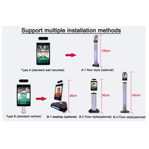 Digital Temperature Scanner 3ms Facial Recognition Kiosk
