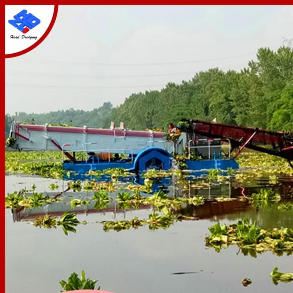 Quality Full Automatic Aquatic Water Hyacinth Harvester Lake Weed Skimmer Eco Harvester wholesale