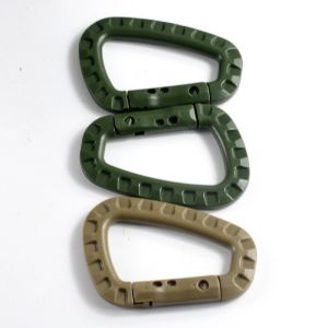 Cheap US Initial Payment Tactical D-Ring Molle Clip Keychain Lightweight Plastic Carabiner for sale