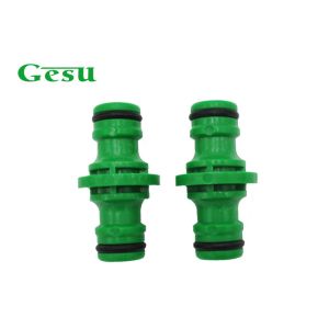 Cheap 2 Way Quick Connect Hose Connectors / OEM Plastic Water Hose Fittings for sale