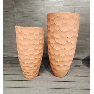 Round Fiber Clay Planter in Modern Style 7-8 Years Indoor Life Time and Weather