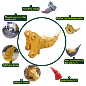 Excavator Mounted Stump Ripper Heavy Duty Root Cutter For Precision Landscaping