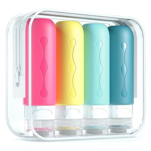 Cylinder Empty Silicone Travel Bottle Set Refillable Babi Color 90Ml