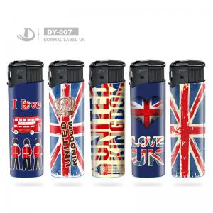 China Customized Packaging Normal Label UK Logo Electric Lighter 8.2*2.49*1.0 cm on sale