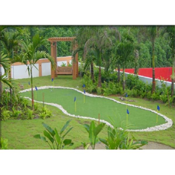 Healthy Golf Artificial Grass , Synthetic Golf Turf Long Life Expectance