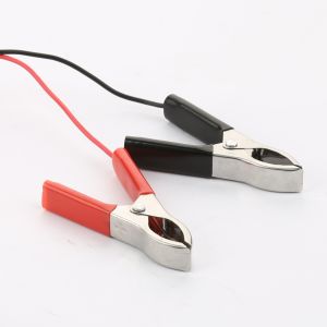 Custom DC Charging Cable with Alligator Crocodile Clip for Machine Applications