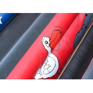 Red / Black Pirate Inflatable Pirate Ship Slide For Party 30ft