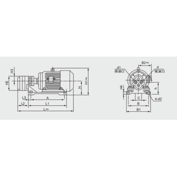 100L/Min Drill Spare Parts Horizontal Gear Oil Pump For Oil Lubrication System