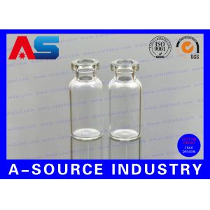 Injection 2ml - 10ml Clear Small Glass Vials Silicone Stopper / Flip Off Caps