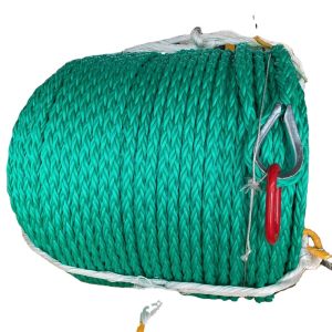 Laying Cable Ship 8 Strand PP Rope With Galvanized Steel Wire Core