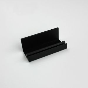 China Black Anodizing Aluminium Extrusion Profile For Frameless Solar Panel with CNC Machining on sale
