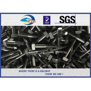 Square Railway Bolt DIN ASTM Standard HDG M20 M22 M24 M30 Steel Bolts And Nuts