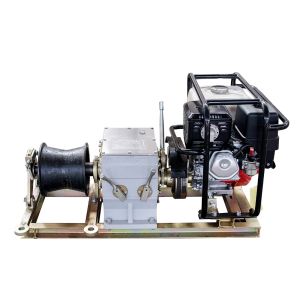 5000kg 5Ton Petrol Cable Pulling Winch Machine With Belt Driven