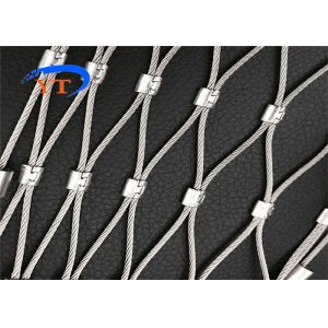 Irregular Shape Ferrule Type Cable Mesh ss304 Zoo Enclosure Mesh For Tiger