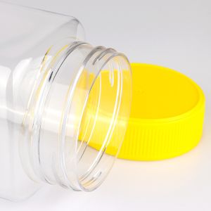 550ml Transparent PET Jars Food Grade Screw Plastic Jar
