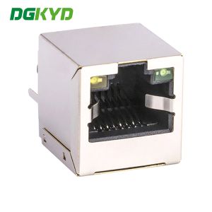 180 Degree Straight Plug RJ45 Connector Without Filter Vertical Interface RJ45